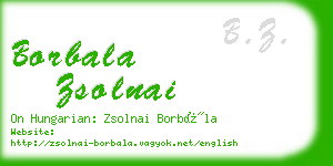 borbala zsolnai business card